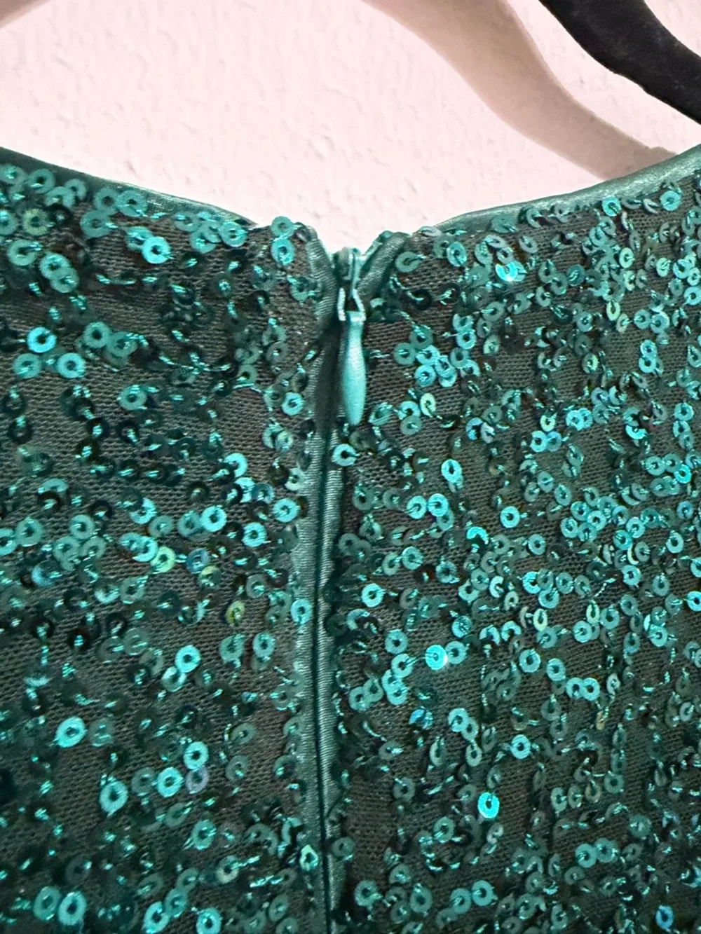 Eliza J Emerald Green Sequin Twist Front Dress Formal Elegant Cocktail Size 14